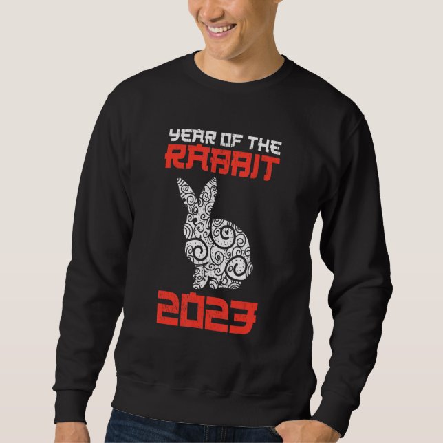 Sweatshirt Année Zodiaque Chinoise Du Lapin Image (Devant)