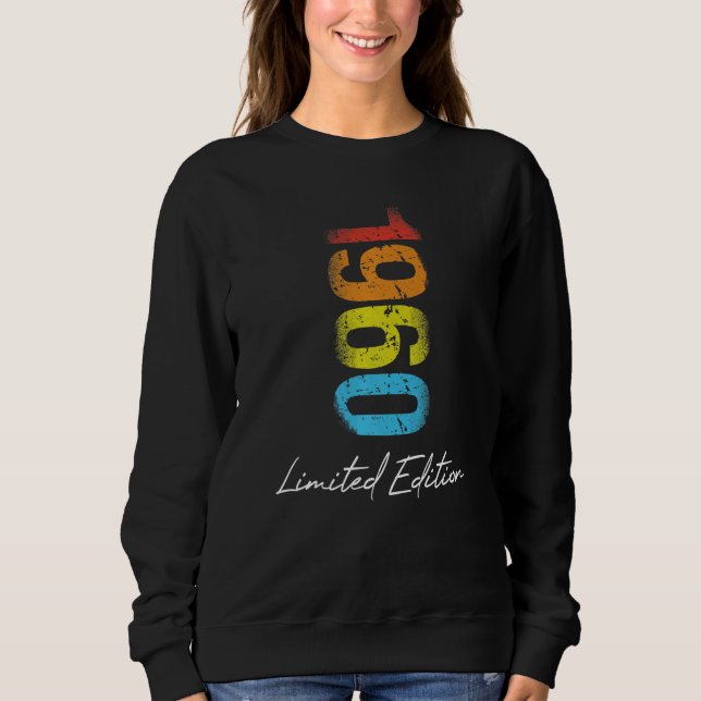 Sweatshirt Anniversaire Année 1960 Vintage Grunge usagé (Devant)