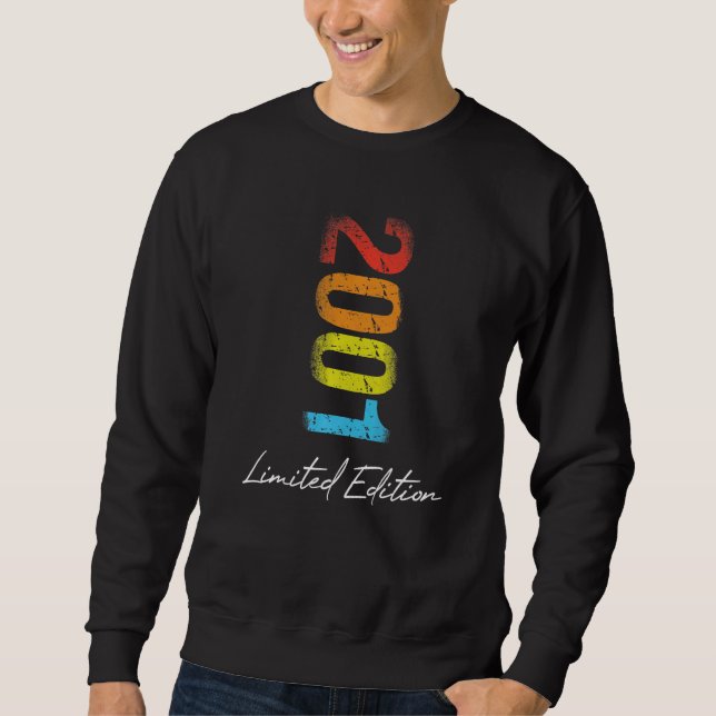 Sweatshirt Anniversaire Année 2001 Vintage Grunge usagé (Devant)
