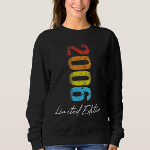 Sweatshirt Anniversaire Année 2006 Vintage Grunge usagé