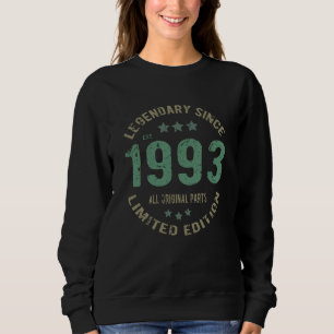 Sweatshirt anniversaire de 28 ans 1993 Légende depuis 28e ann