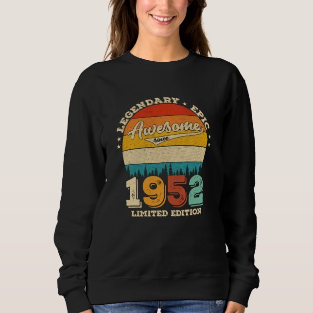 Sweatshirt anniversaire de 73 ans 1952 Magnifique 73e anniver (Devant)