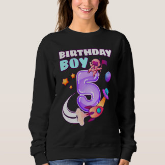 Sweatshirt Anniversaire de enfant Garçon 5 ans Ancienne fusée