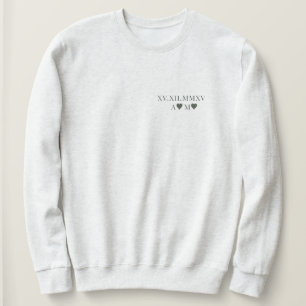 Sweatshirt Anniversaire de la date du chiffre romain personna