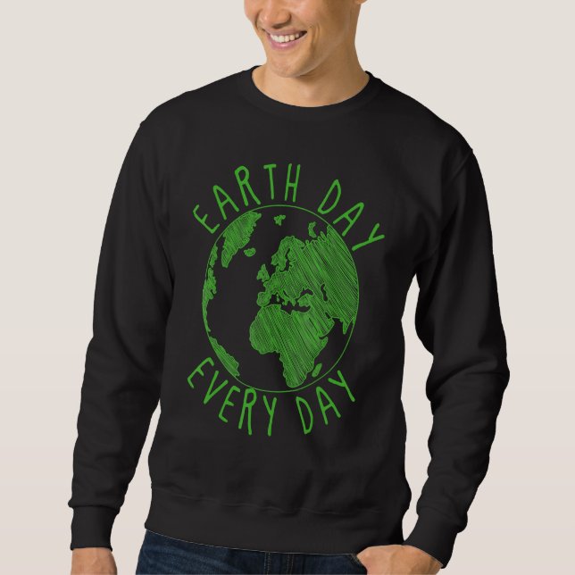 Sweatshirt Anniversaire de la Terre Sensibilisation De l'envi (Devant)