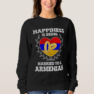 Sweatshirt Anniversaire de mariage marié à une épouse arménie