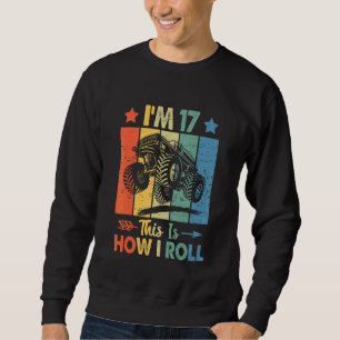 Sweatshirt Anniversaire du Trucker Retro Voici comment je rou