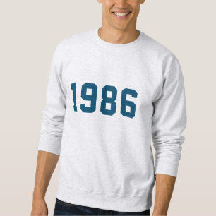 Sweatshirt Anniversaire   Moderne Personnalisé tendance Bleu