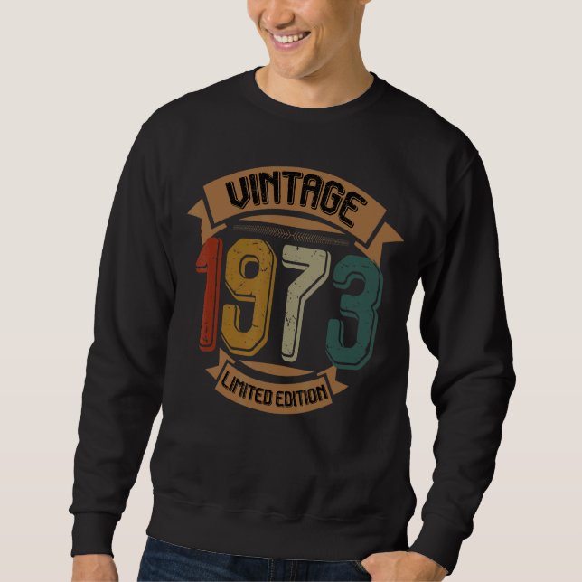 Sweatshirt Anniversaire Né En 1973 Vintage 1 (Devant)