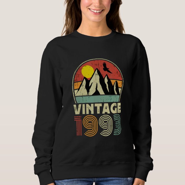 Sweatshirt Anniversaire Né En 1993 Vintage (Devant)