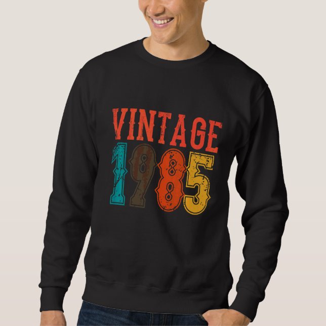 Sweatshirt Anniversaire papa Vintage 1985 (Devant)