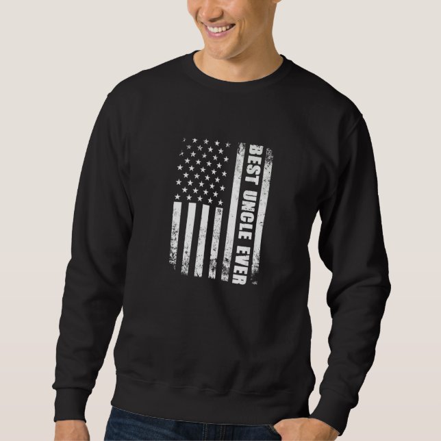 Sweatshirt Annonce de grossesse du meilleur oncle jamais amér (Devant)