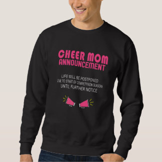 Sweatshirt Annonce Fière Maman Pour Cheerleaders Femmes Fille