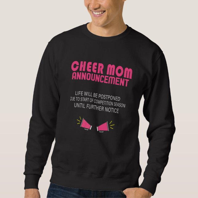 Sweatshirt Annonce Fière Maman Pour Cheerleaders Femmes Fille (Devant)