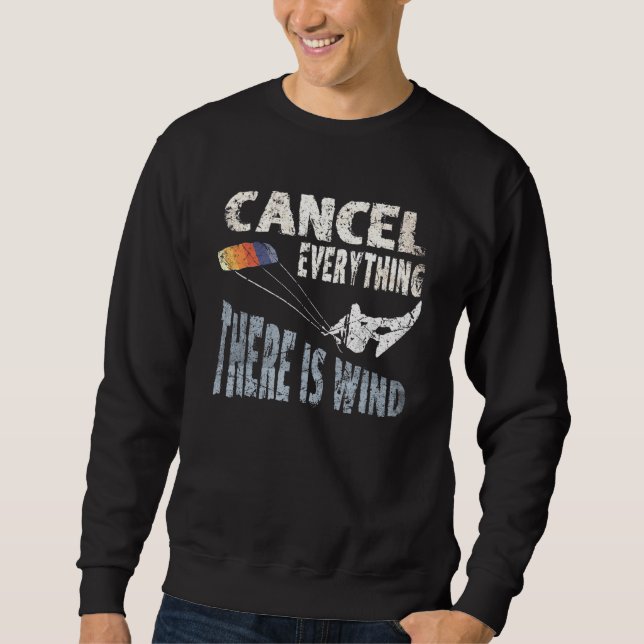 Sweatshirt Annuler Tout Il Y A Vent Kite Surf Citation Ki (Devant)