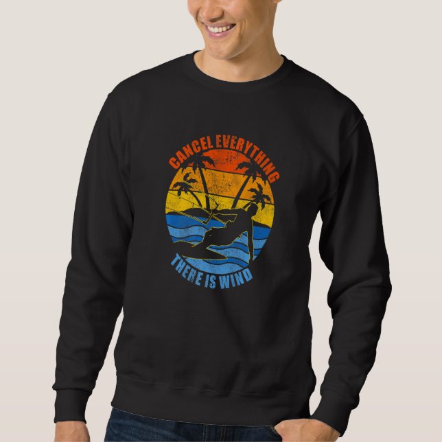 Sweatshirt Annuler Tout Il Y A Vent Kitesurf (Devant)