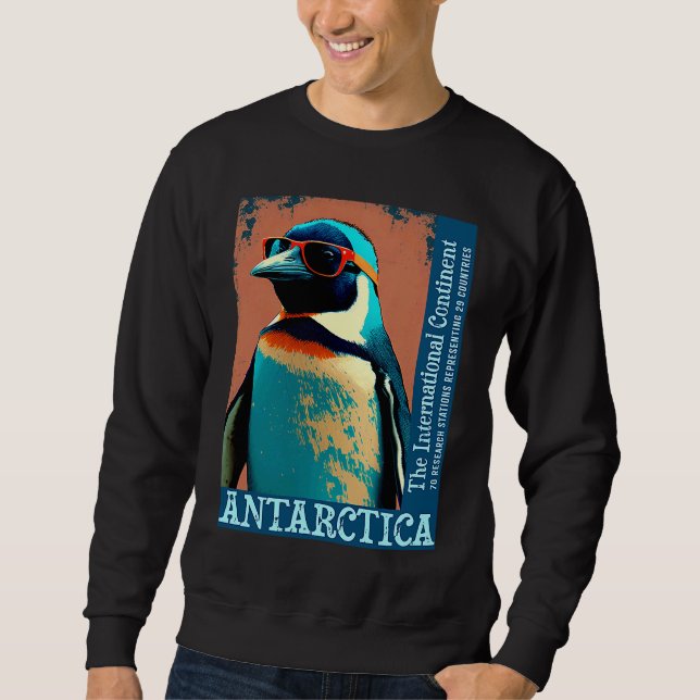 Sweatshirt Antarctica Cute Cool Penguin Antarctic Research So (Devant)