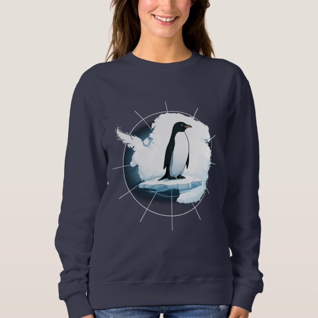 Sweatshirt Antarctica Penguin Emblem – Polar Explorer Design (Devant)