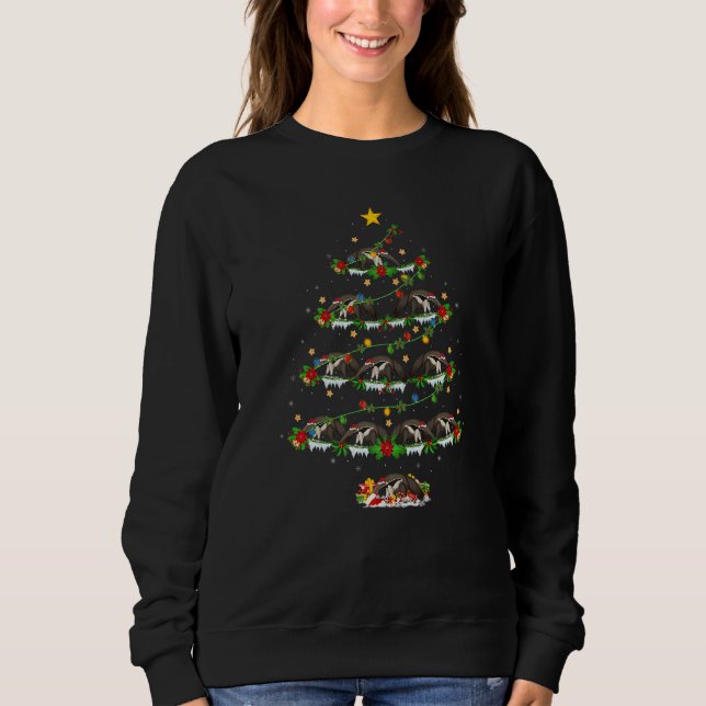 Sweatshirt Anteater  Xmas Lights Anteater Christmas Tree (Devant)