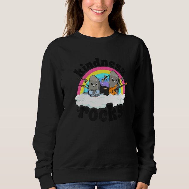 Sweatshirt Anti-Bullying Rainbow Hippie Music Teacher Kindnes (Devant)