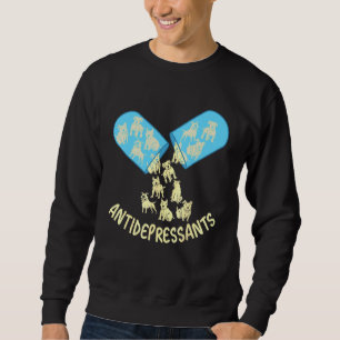 Sweatshirt Antidépresseurs Pitbull Dog Drôle Chien Propriétai