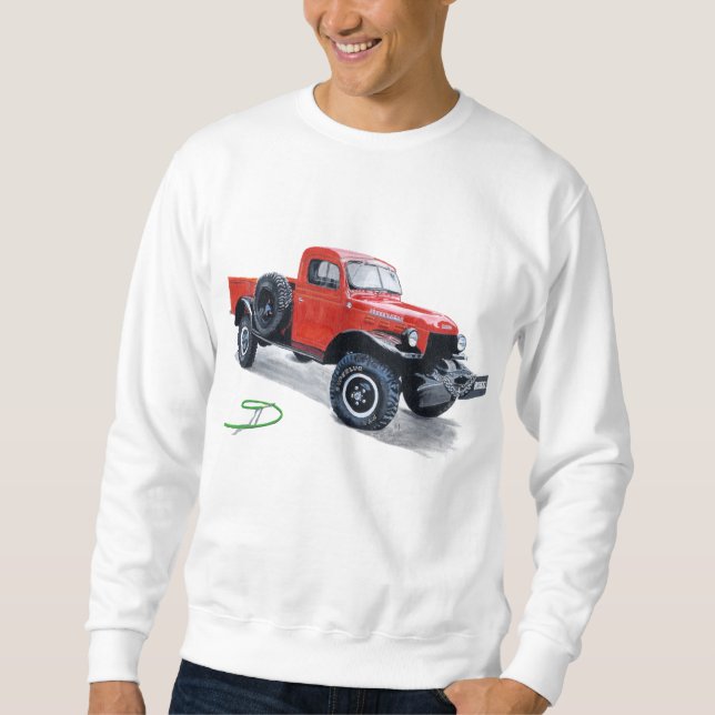 Sweatshirt antique de camion de chariot de (Devant)