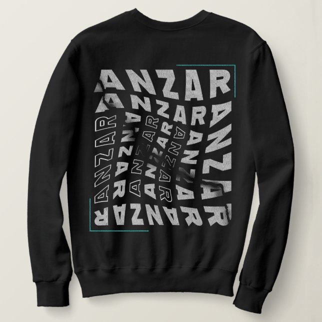 Sweatshirt Anzar Streetwear Twisted Typography Amazigh  (Design dos)