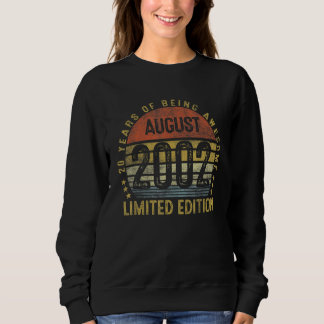 Sweatshirt Août 2002 20e anniversaire Vintage