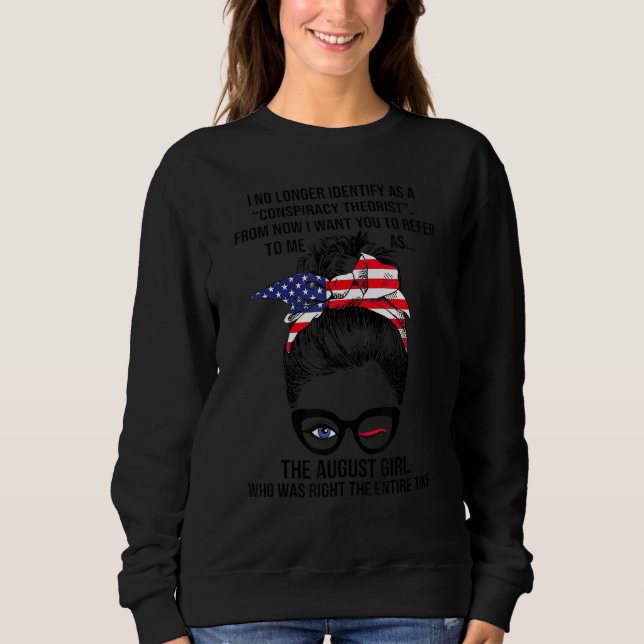 Sweatshirt Août Fille Je Ne M'Identifie Plus Comme Une Conspi (Devant)