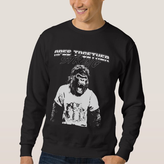 Sweatshirt Apes Ensemble Fort ! Wall St Meme Stonks Trader H (Devant)
