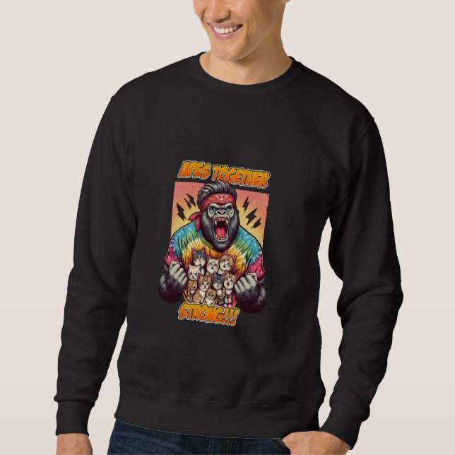 Sweatshirt Apes Together Strong ! ! ! Mème de Wall Street (Devant)