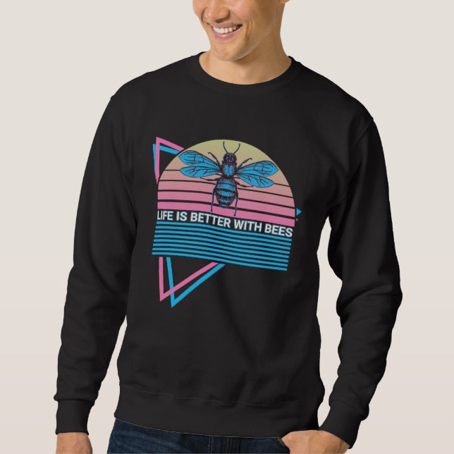 Sweatshirt Apiculteur Apiculture Rétro  Avec Abeilles (Devant)