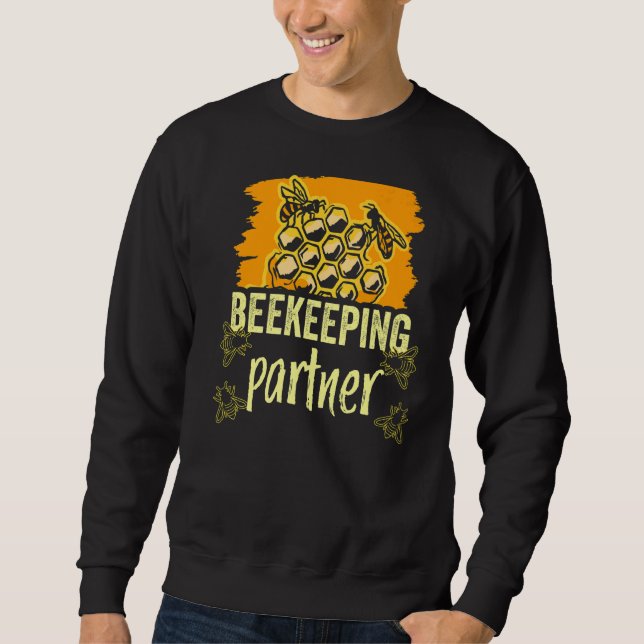 Sweatshirt Apiculture Partenaire abeilles dit Hobby apiculteu (Devant)