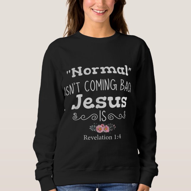 Sweatshirt Apocalypse 1 4 normal ne pas revenir jésus est (Devant)