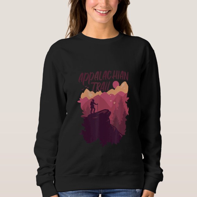 Sweatshirt Appalachian Trail Hiking Outdoors Nature Design (Devant)
