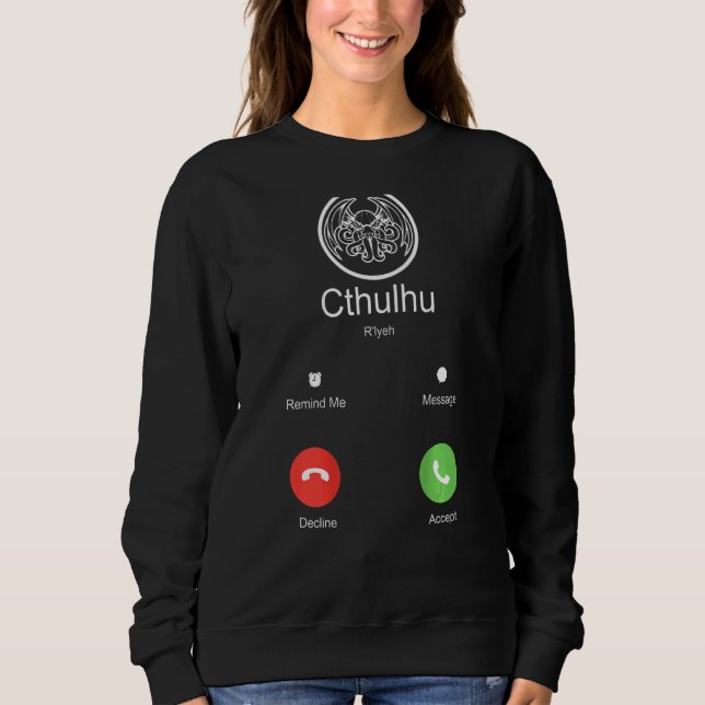 Sweatshirt Appel À Mort Du Monstre Cthulhu Mythos Goth Cthulh (Devant)