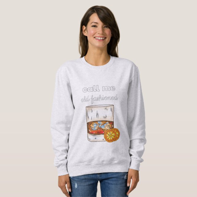 Sweatshirt Appelez-moi vieux mode (Devant entier)