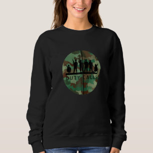Sweatshirt Appels de service Cool Camouflage Soldat Figurines