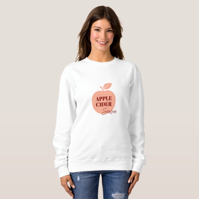 Sweatshirt Apple Cider Women's T-Shirt – Cozy Autumn Minimal  (Devant entier)