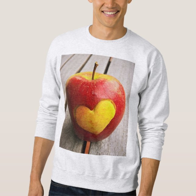 Sweatshirt "Apple Love" Jolie photo. Acheter maintenant (Devant)