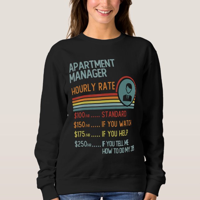 Sweatshirt Appraiser Hourly Rate  Retro Job Title (Devant)
