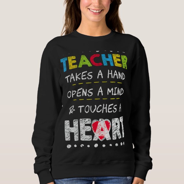 Sweatshirt Appréciation de l'enseignant Citation Inspirationn (Devant)