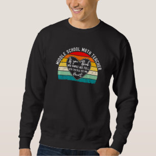 Sweatshirt Appréciation de l'enseignant de mathématiques au c