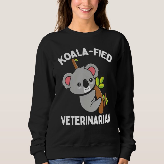Sweatshirt Appréciation des vétérinaires Koalafied École vété (Devant)