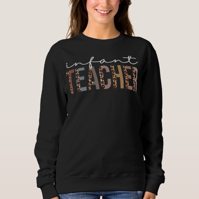 Sweatshirt Appréciation Leopard De L'Enseignant Pour Les Femm (Devant)