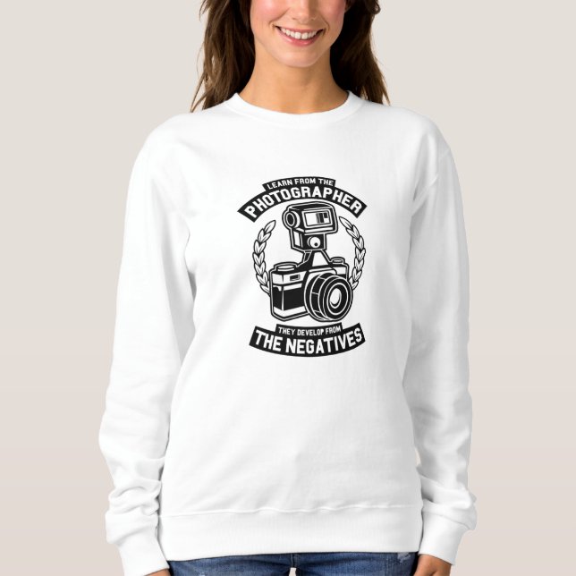 Sweatshirt Apprendre du photographe (Devant)