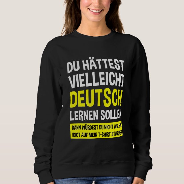 Sweatshirt Apprendre l'allemand - Allemagne Drapeau Allemagne (Devant)