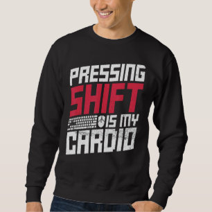 Sweatshirt Appuyer Sur Maj Est Mon Citation Cardio Pour Un Ge