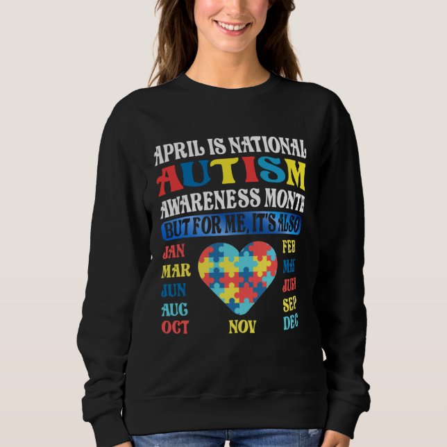 Sweatshirt April is National Autism Awareness Month Kids Boy  (Devant)