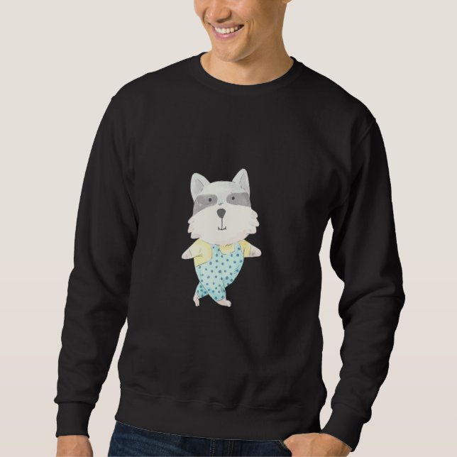 Sweatshirt Aquarelle Adorable chien (Devant)
